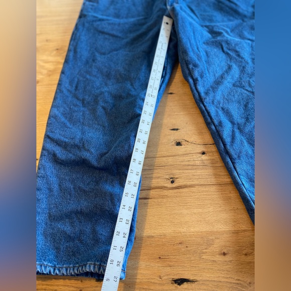 LL Bean‎ Fleece Lined Relaxed Fit Men's Blue Jeans Straight Leg 40x30” Preowned - Picture 4 of 8